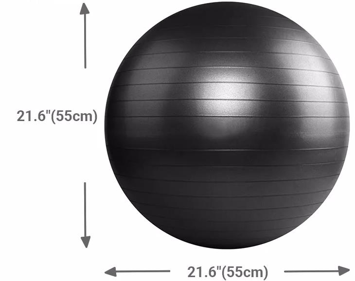 How can I properly inflate my yoga ball?